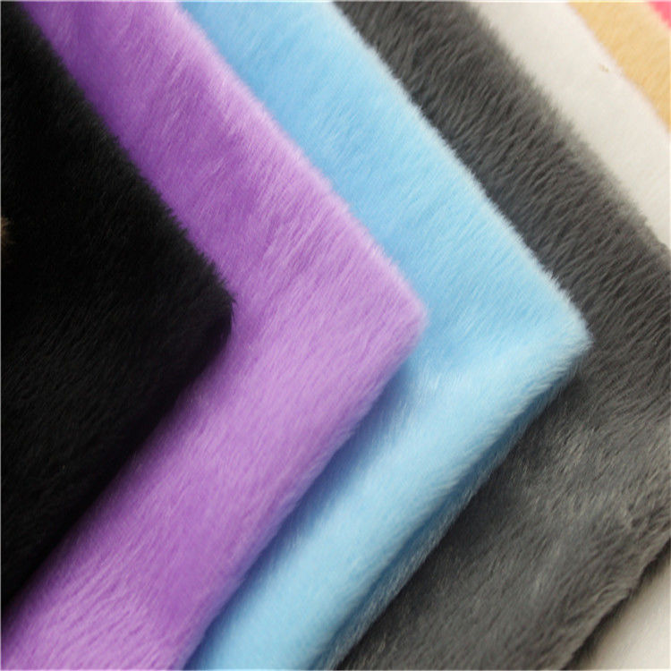 100% polyester plush fabric velboa fabric india knitted short pile plush fabric