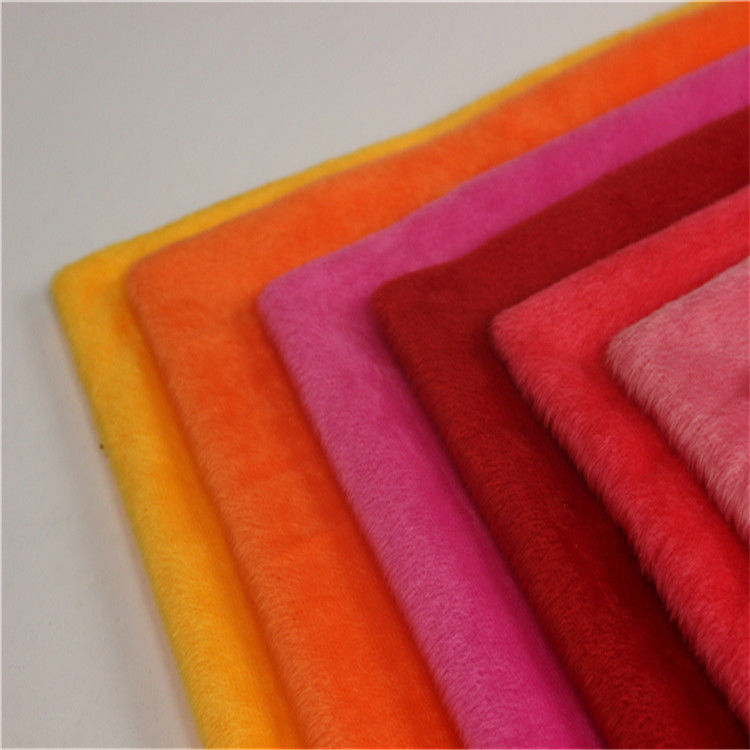 Professsional Minky Velboa Fur Fabric  Shrink - Resistant Various Color
